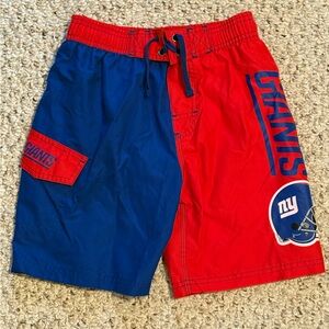 Boy’s NFL Giants Red and Blue Swim Trunks